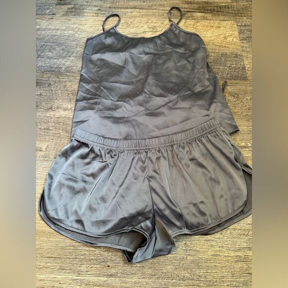 Ekouaer Gray Pajama Set with Spaghetti Straps and Elastic Waistband #21 - Picture 1 of 9